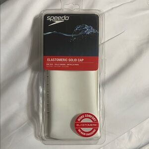 Speedo Elastomeric Solid Cap in White